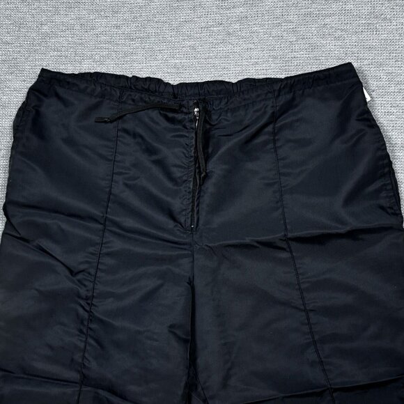 Nike Womens Black Capri Pants Elastic Drawstring Waist Straight Leg Nylon Lg - Picture 3 of 12